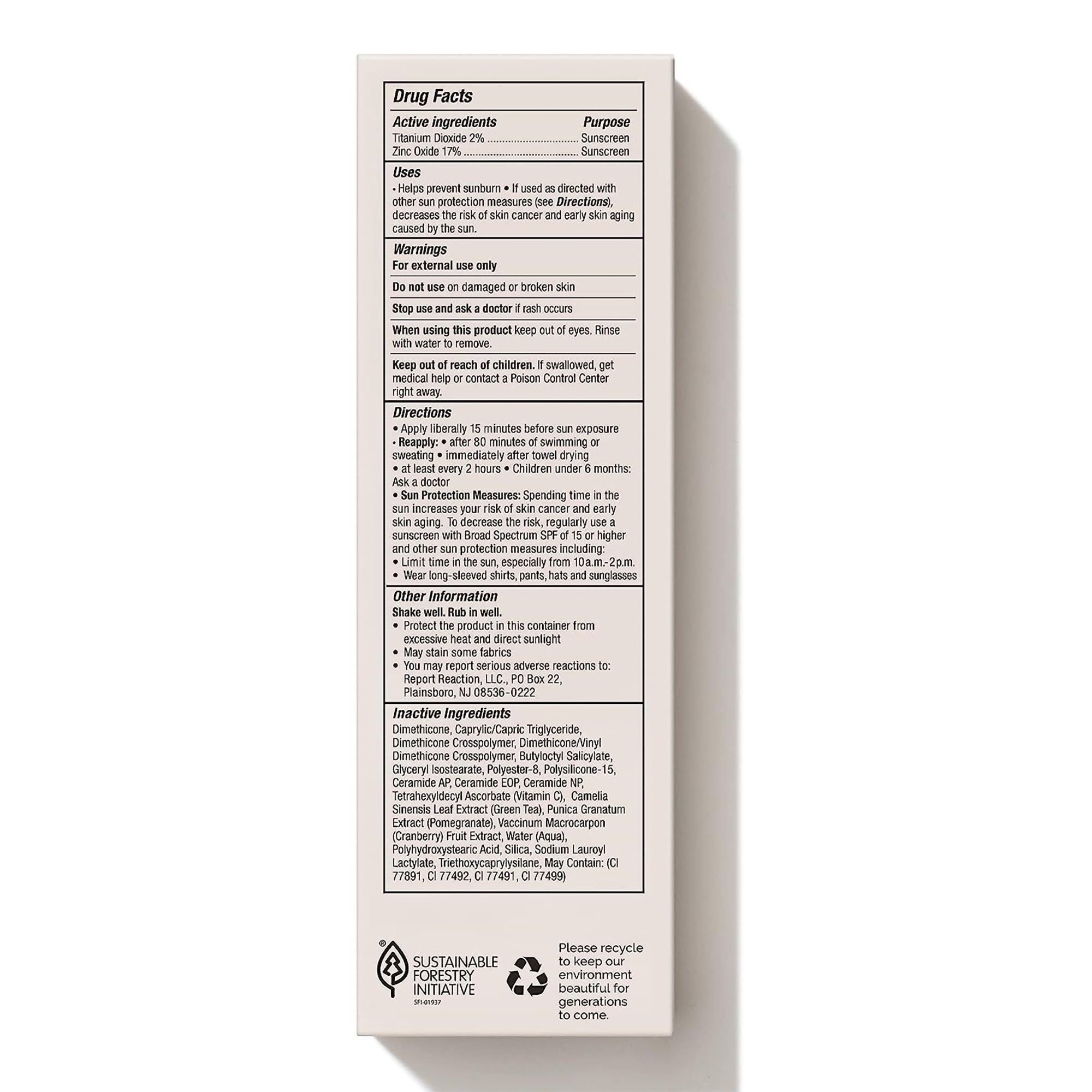 Crema protectora solar MDSolarsciences Mineral Moisture Defense FPS 50, tubo de 3.4 oz, empaque individual