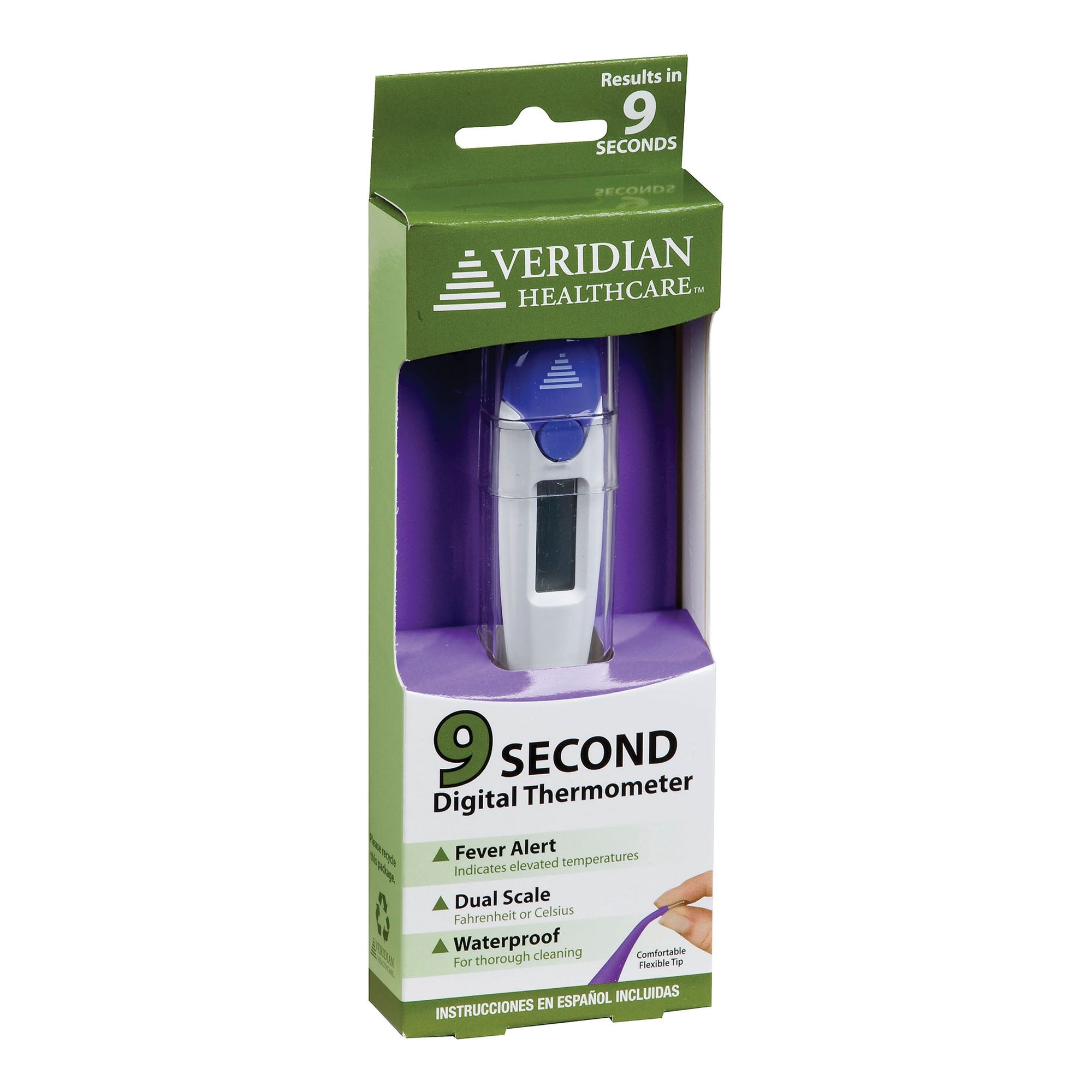 Digital Stick Thermometer Veridian Oral / Rectal / Axillary Probe Handheld,Packaging Type- Box