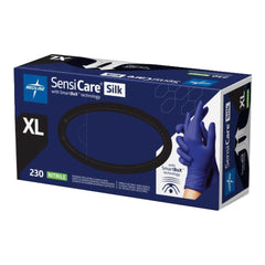 Exam Glove SensiCare Silk X-Large NonSterile Nitrile Textured Fingertips Dark Blue Chemo Tested | 230/Box