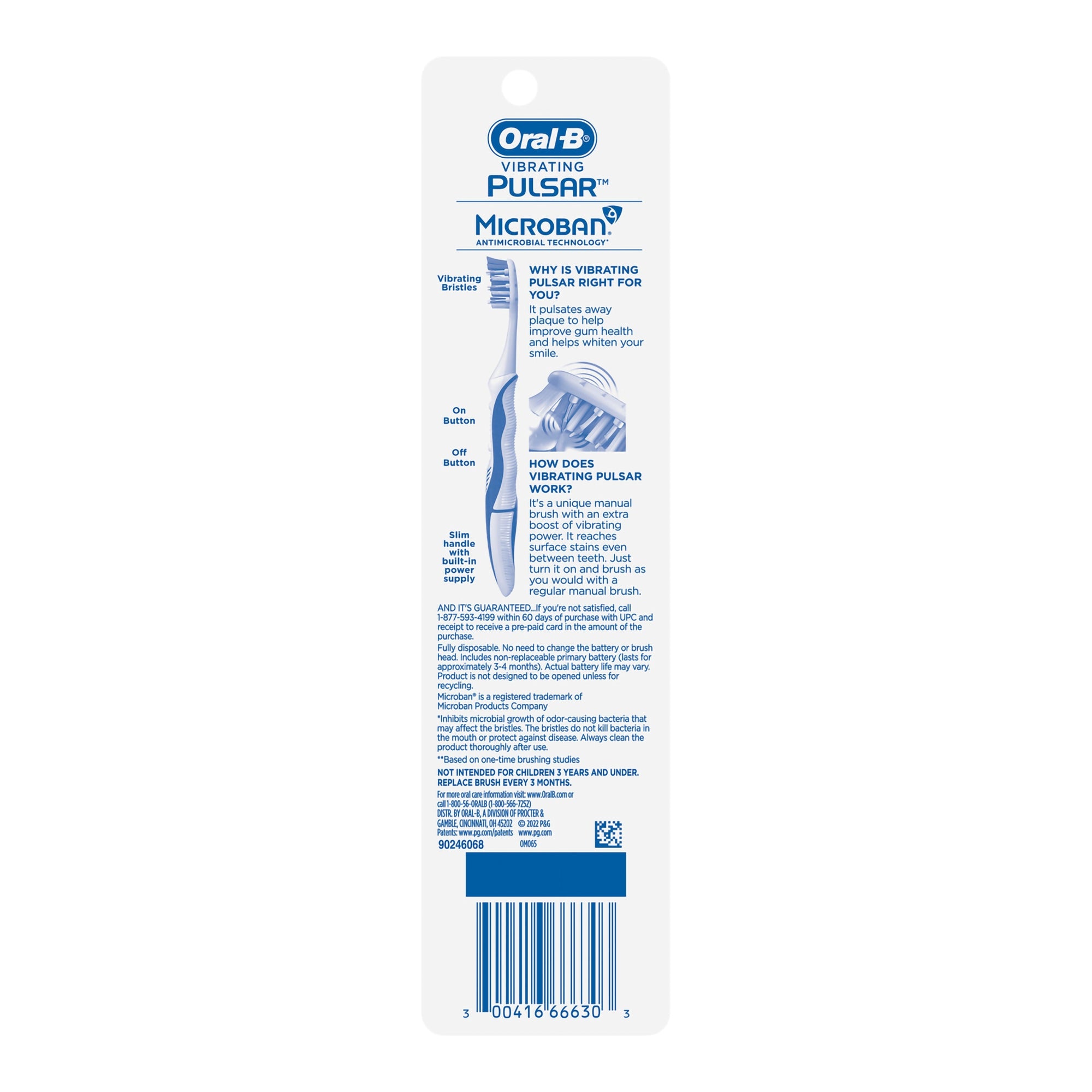 Toothbrush Oral-B Pulsar Blue / White Adult Soft