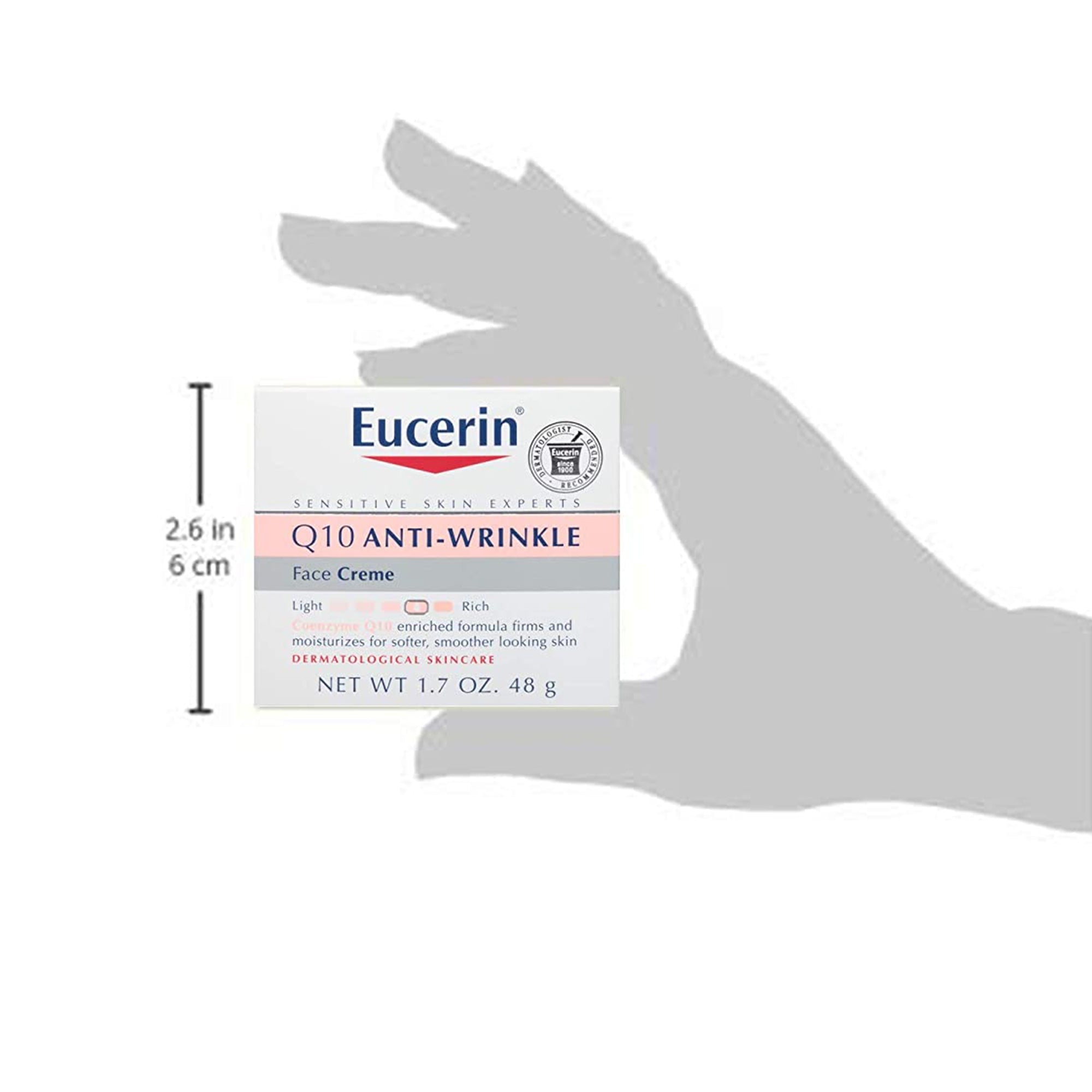 Facial Moisturizer Eucerin Q10 Anti-Wrinkle Sensitive Skin 1.7 oz. Jar Unscented Cream,Packaging Type- Each