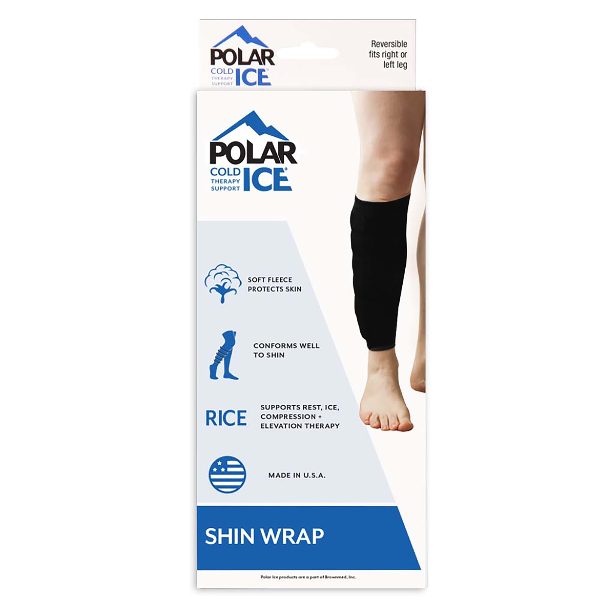 Cold Pack with Wrap Polar Ice Shin One Size Fits Most 1 X 5 X 12 Inch Neoprene / Water Reusable,Packaging Type- Each