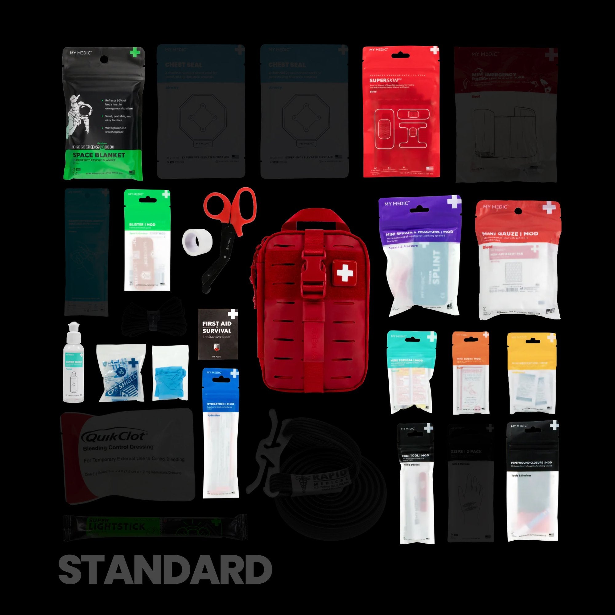 First Aid Kit My Medic MYFAK Mini Standard Red Soft Bag,Packaging Type- Each