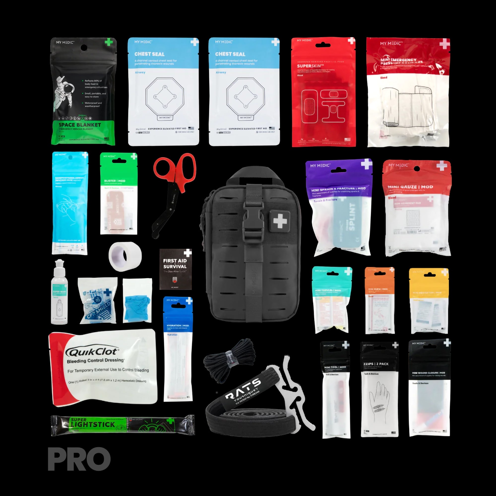 First Aid Kit My Medic MYFAK Mini Pro Black Soft Bag,Packaging Type- Each