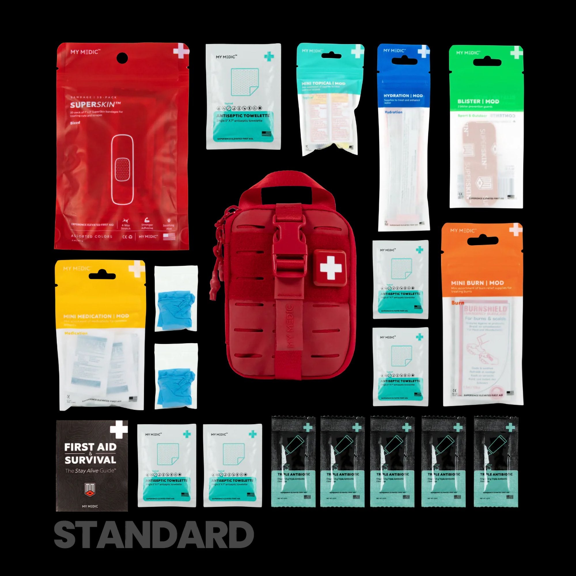 First Aid Kit My Medic Sidekick Red Soft Bag,Packaging Type- Each
