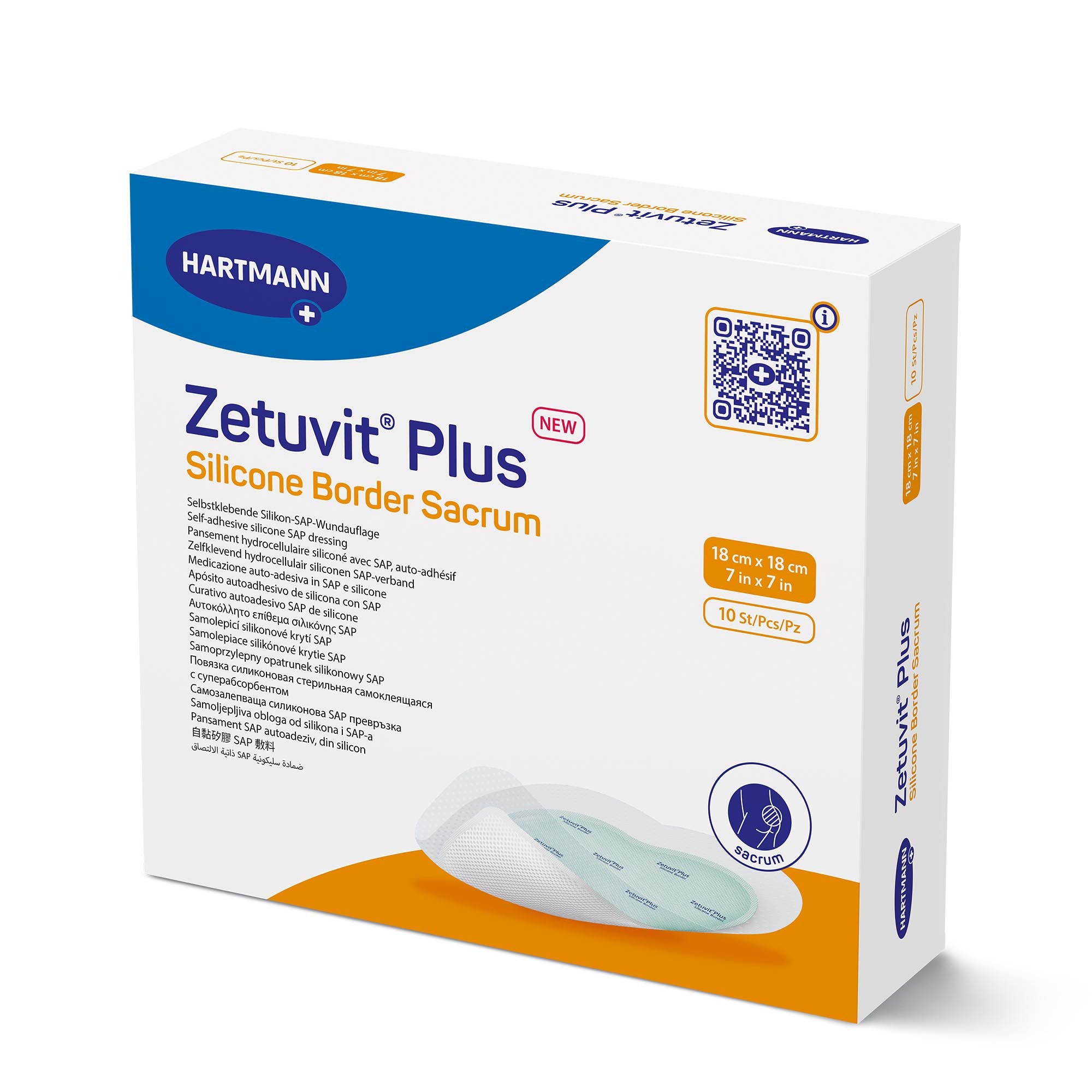 Super Absorbent Dressing Zetuvit Plus Silicone Border Silicone Adhesive 7 X 7 Inch Sacral