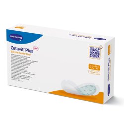 Super Absorbent Dressing Zetuvit® Plus Silicone Border Silicone Adhesive 4.7 X 9 Inch Oval