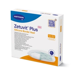 Super Absorbent Dressing Zetuvit® Plus Silicone Border Silicone Adhesive 10 X 10 Inch Heel