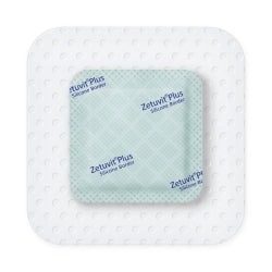 Super Absorbent Dressing Zetuvit® Plus Silicone Border Silicone Adhesive 3 X 3 Inch Square