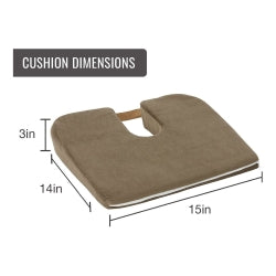 Coccyx Relief Seat Cushion DMI® Sloping 15 W X 14 L X 3 to 1-1/2 D Inch Foam