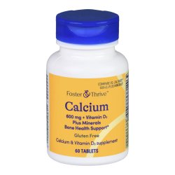 Joint Health Supplement Foster & Thrive™ Calcium / Vitamin D 600 mg Strength Tablet 60 per Bottle