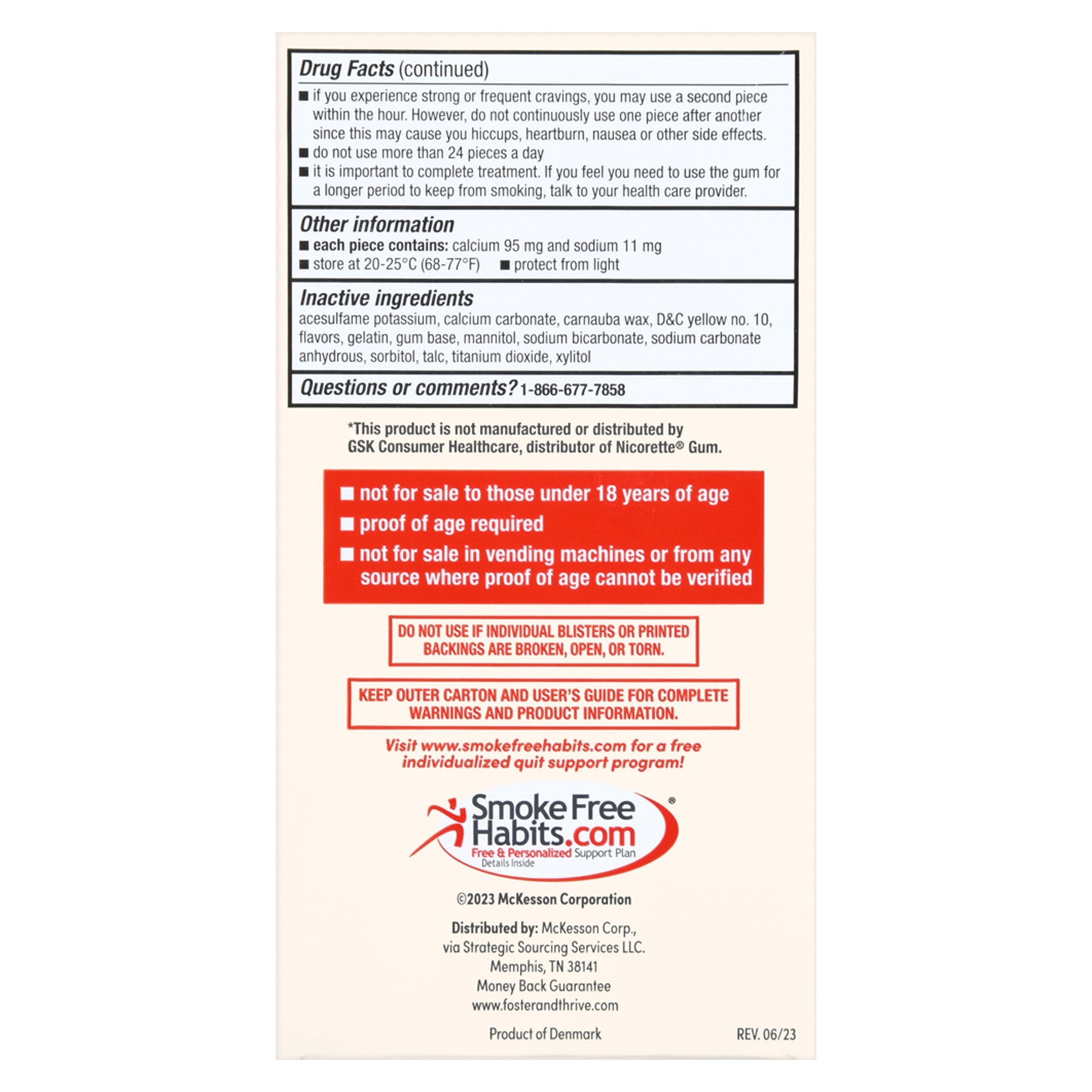 Chicle Foster &amp; Thrive de 4 mg, envase en caja