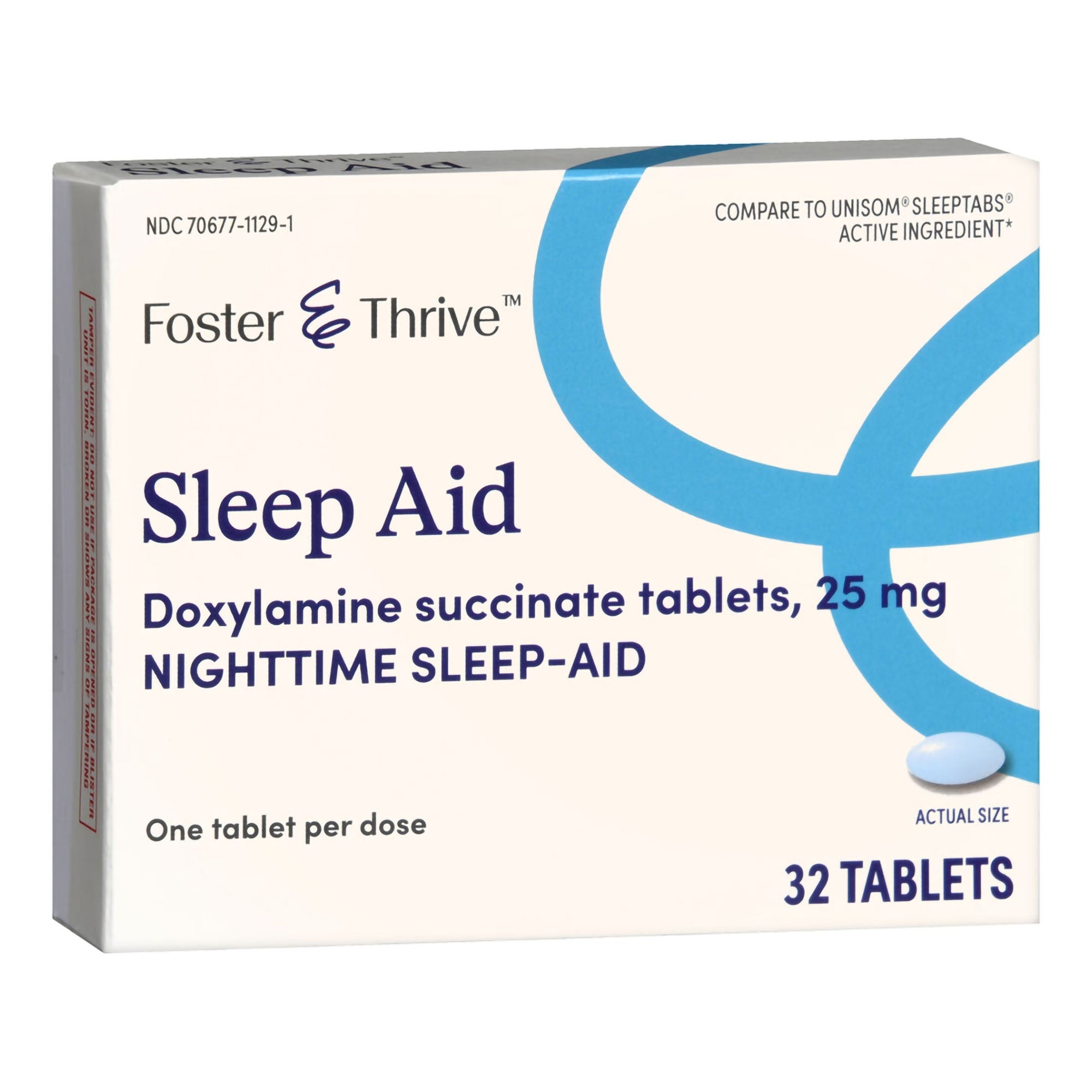 Sleep Aid Foster & Thrive 32 per Box Tablet 25 mg Strength, Packaging Type- Box