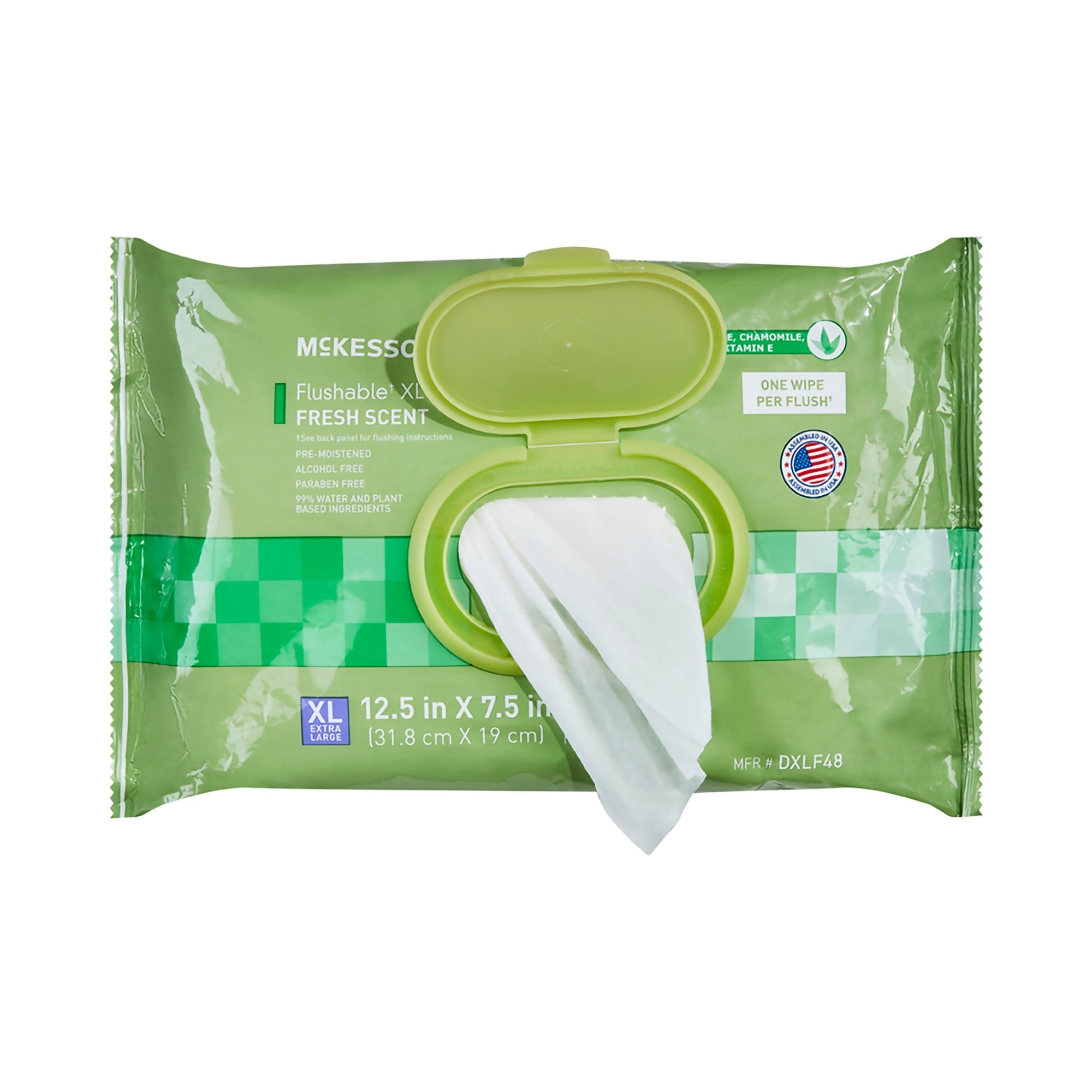 Flushable Personal Wipe McKesson Soft Pack Scented 48 Count, Packaging Type- Case