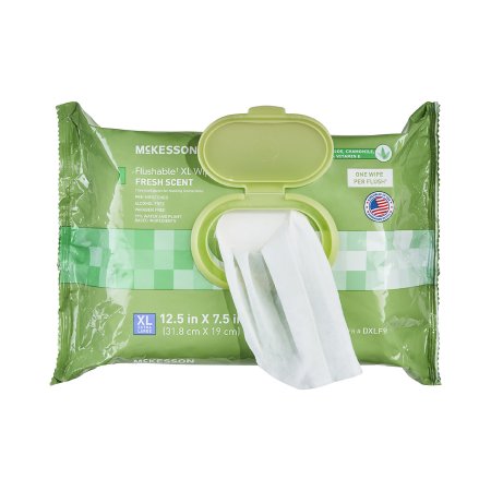 Flushable Personal Wipe McKesson Soft Pack Scented 96 Count, Packaging Type- Case