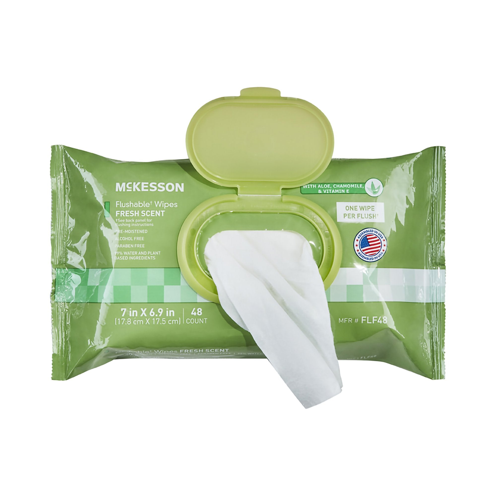 Flushable Personal Wipe McKesson Soft Pack Scented 48 Count