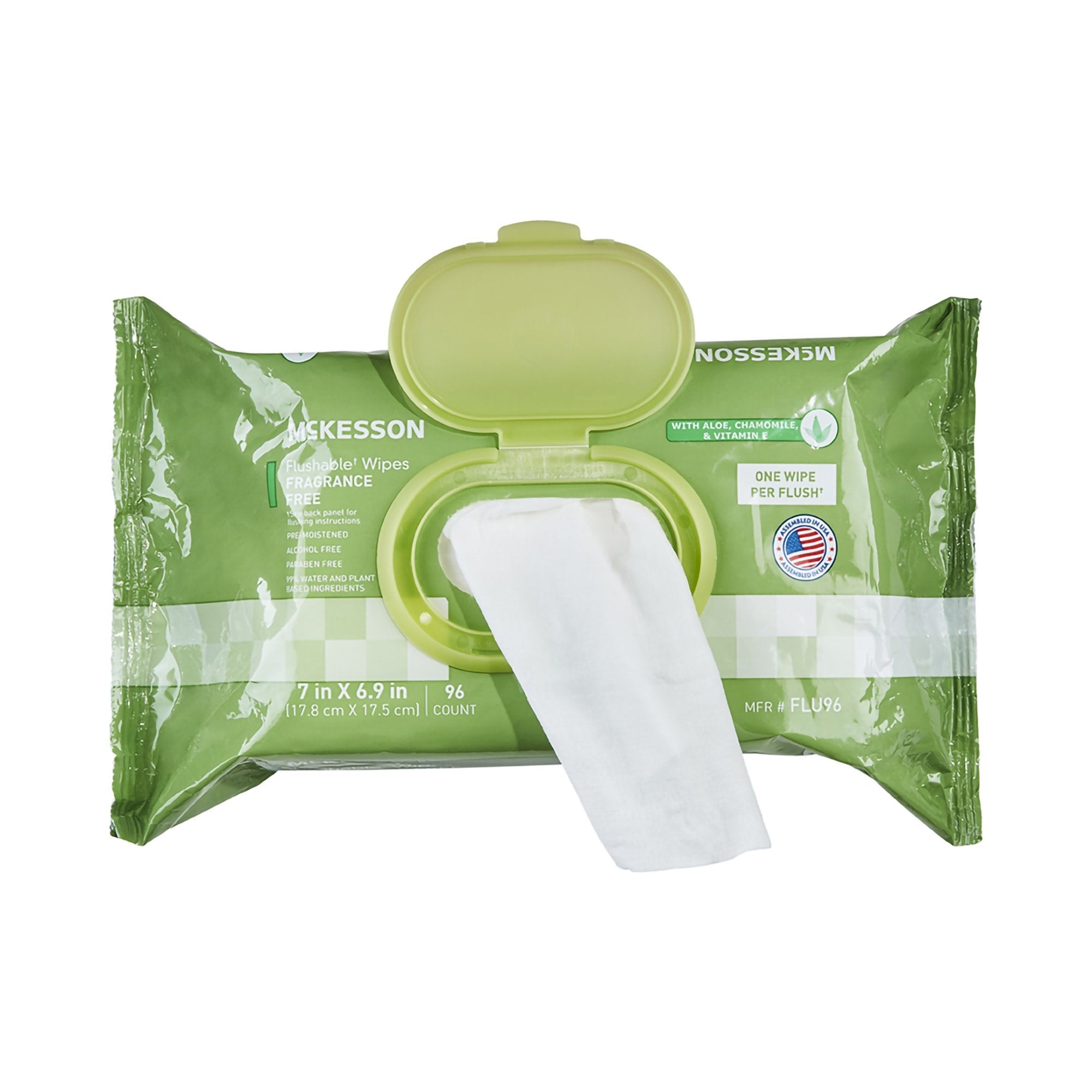 Flushable Personal Wipe McKesson Soft Pack Unscented 96 Count, Packaging Type- Case