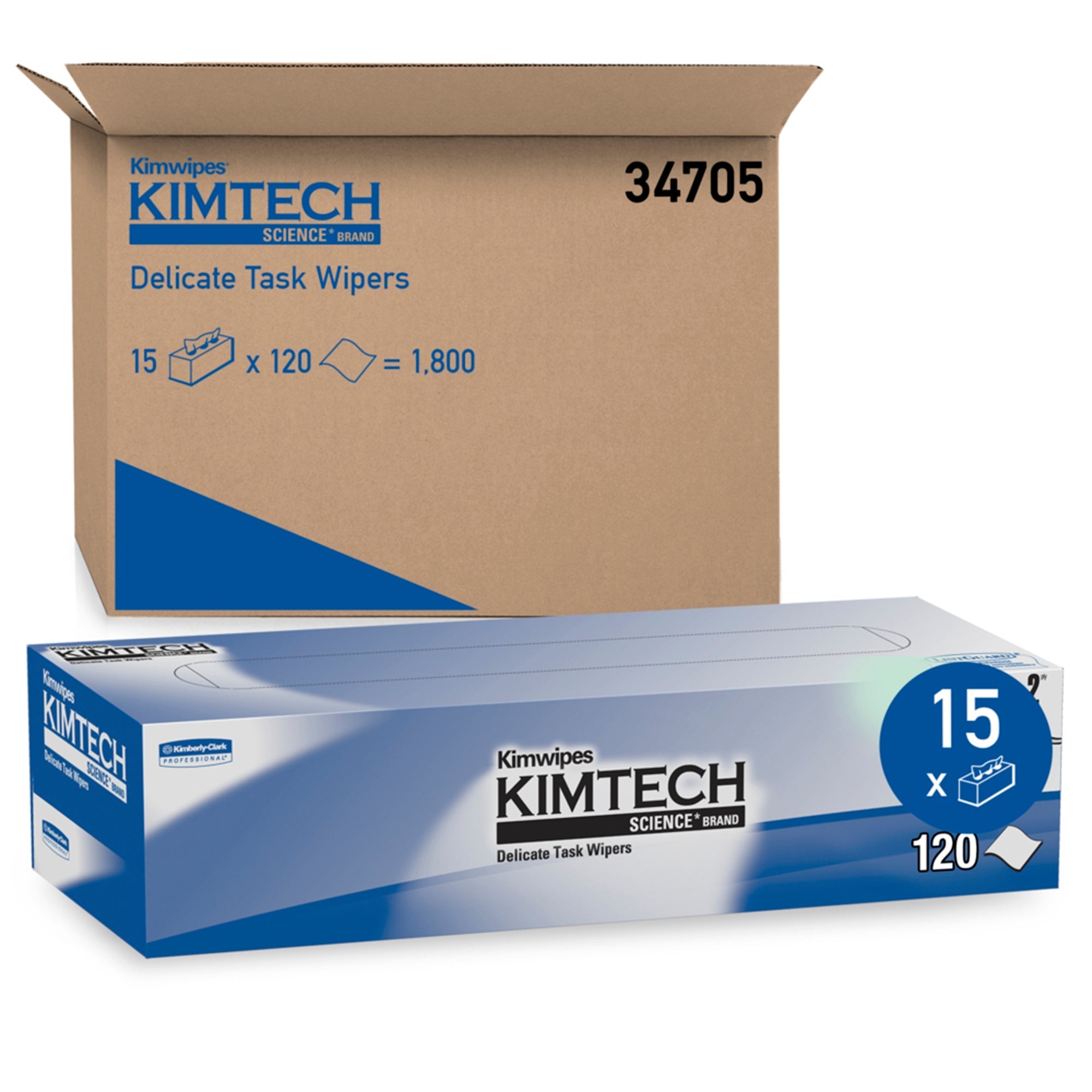 Delicate Task Wipe Kimtech Science Kimwipes Light Duty White NonSterile 2-Ply Tissue 11.22 X 12.3 Inch Disposable