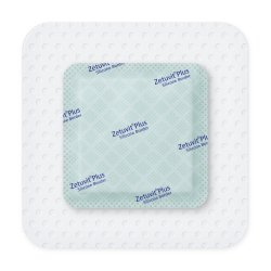 Super Absorbent Dressing Zetuvit® Plus Silicone Border Silicone Adhesive 4 X 4 Inch Square- 1 EA