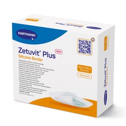 Super Absorbent Dressing Zetuvit® Plus Silicone Border Silicone Adhesive 4 X 4 Inch Square- 1 EA