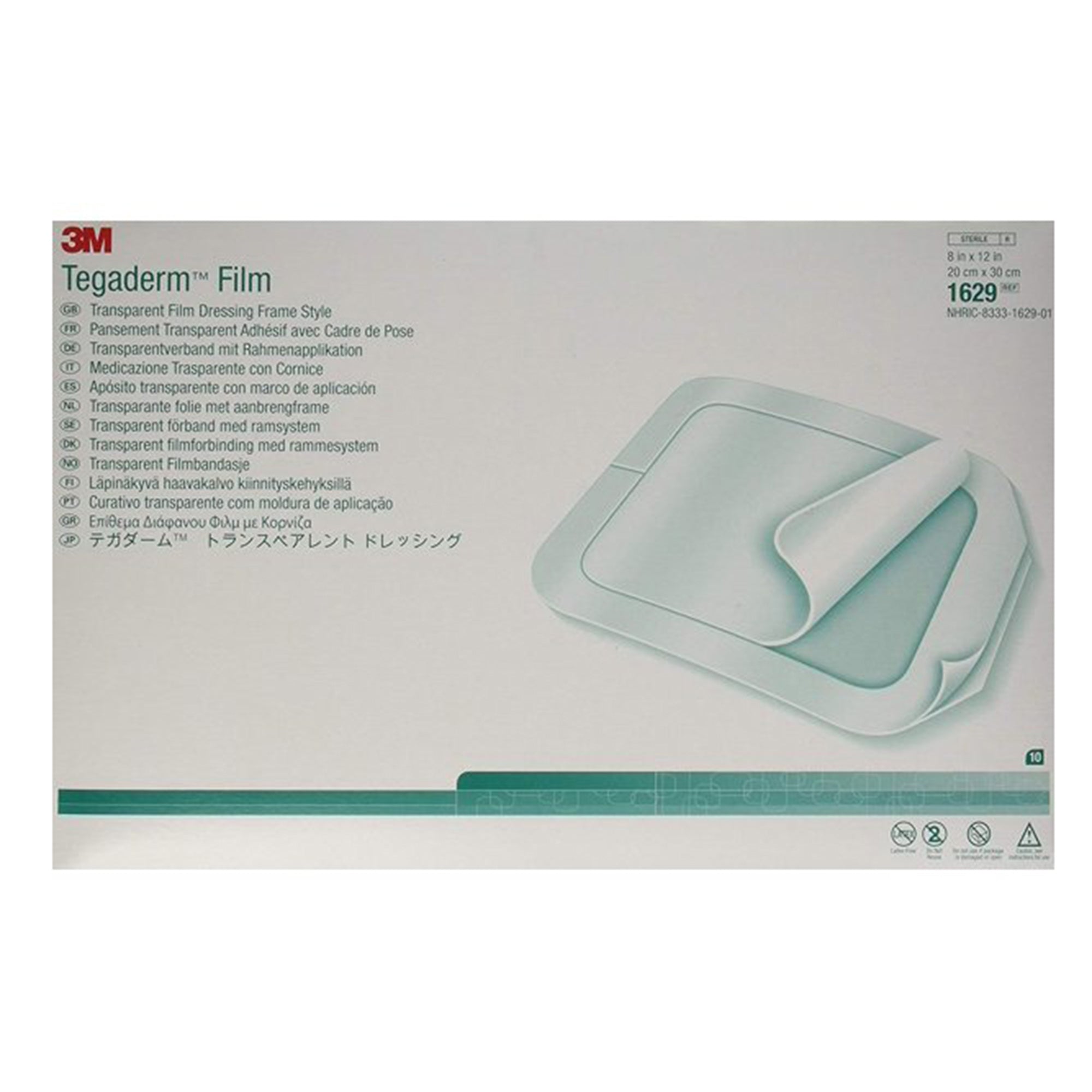Transparent Film Dressing 3M Tegaderm 8 X 12 Inch Frame Style Delivery Rectangle Sterile, Packaging Type- Case