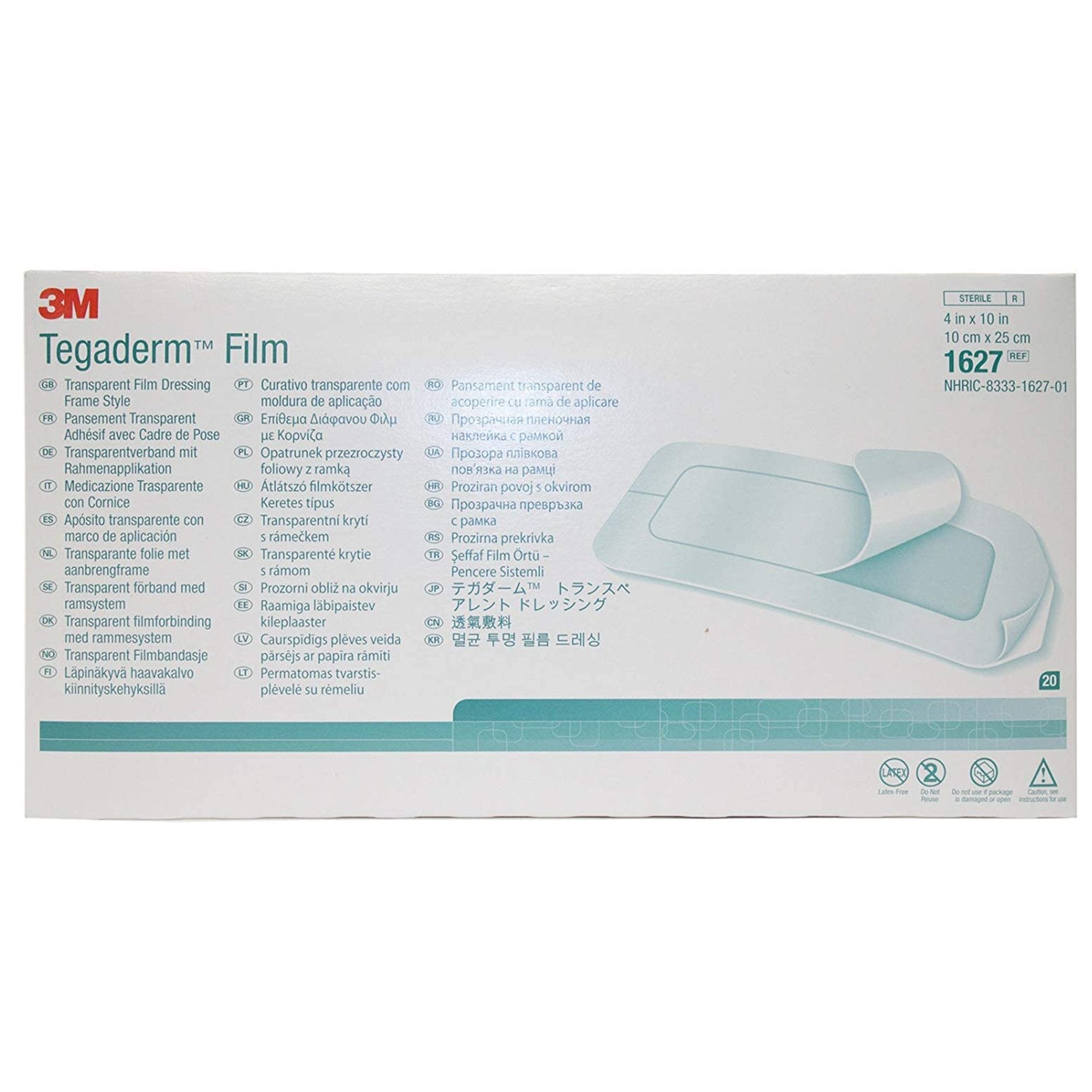 Transparent Film Dressing 3M Tegaderm 4 X 10 Inch Frame Style Delivery Rectangle Sterile, Packaging Type- Box