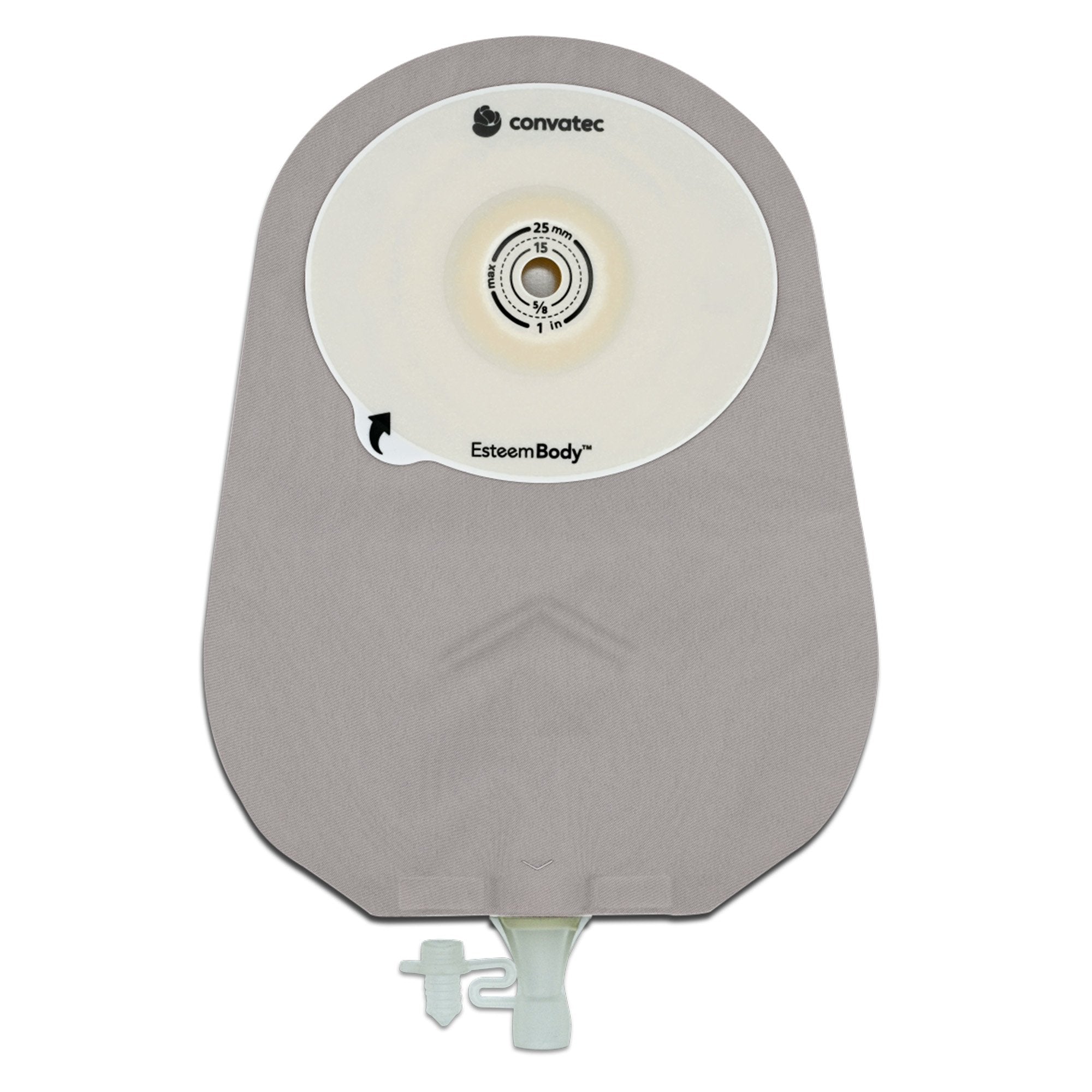 Urostomy Pouch Esteem Body One-Piece System 10 Inch Length Deep Convex, Trim To Fit 10 to 35 mm Stoma,Packaging Type- Box