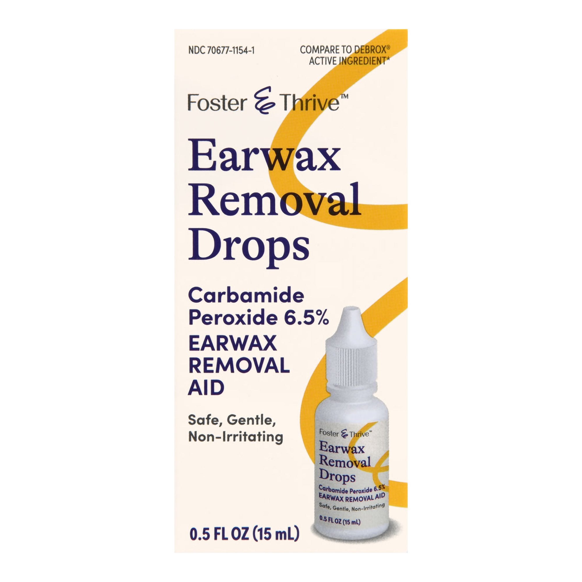 Ear Wax Remover Foster & Thrive 0.5 oz. Otic Drops 6.5% Strength Carbamide Peroxide,Packaging Type- Each