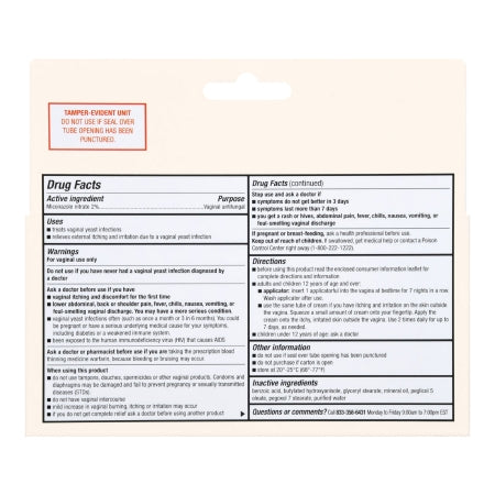 Vaginal Antifungal Foster & Thrive 2% Strength / 100 mg Cream 1.59 oz. Tube,Packaging Type- Each