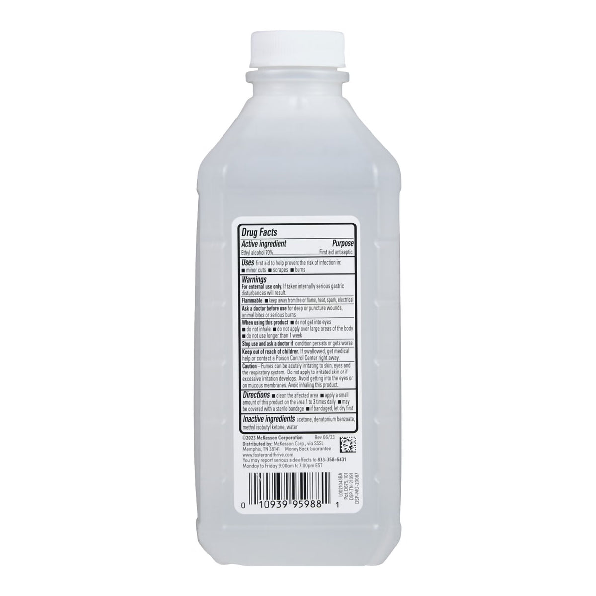 Antiseptic Ethyl Alcohol Foster & Thrive™Topical Liquid 16 oz. Bottle, 12 Bottles