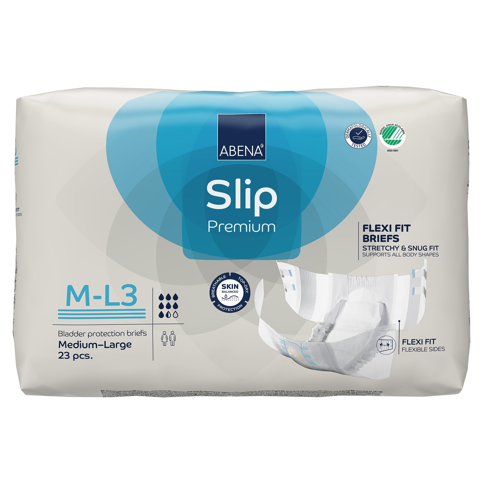 Unisex Adult Incontinence Brief Abena Slip Flexi Fit Medium / Large Disposable Heavy Absorbency, Packaging Type- Case