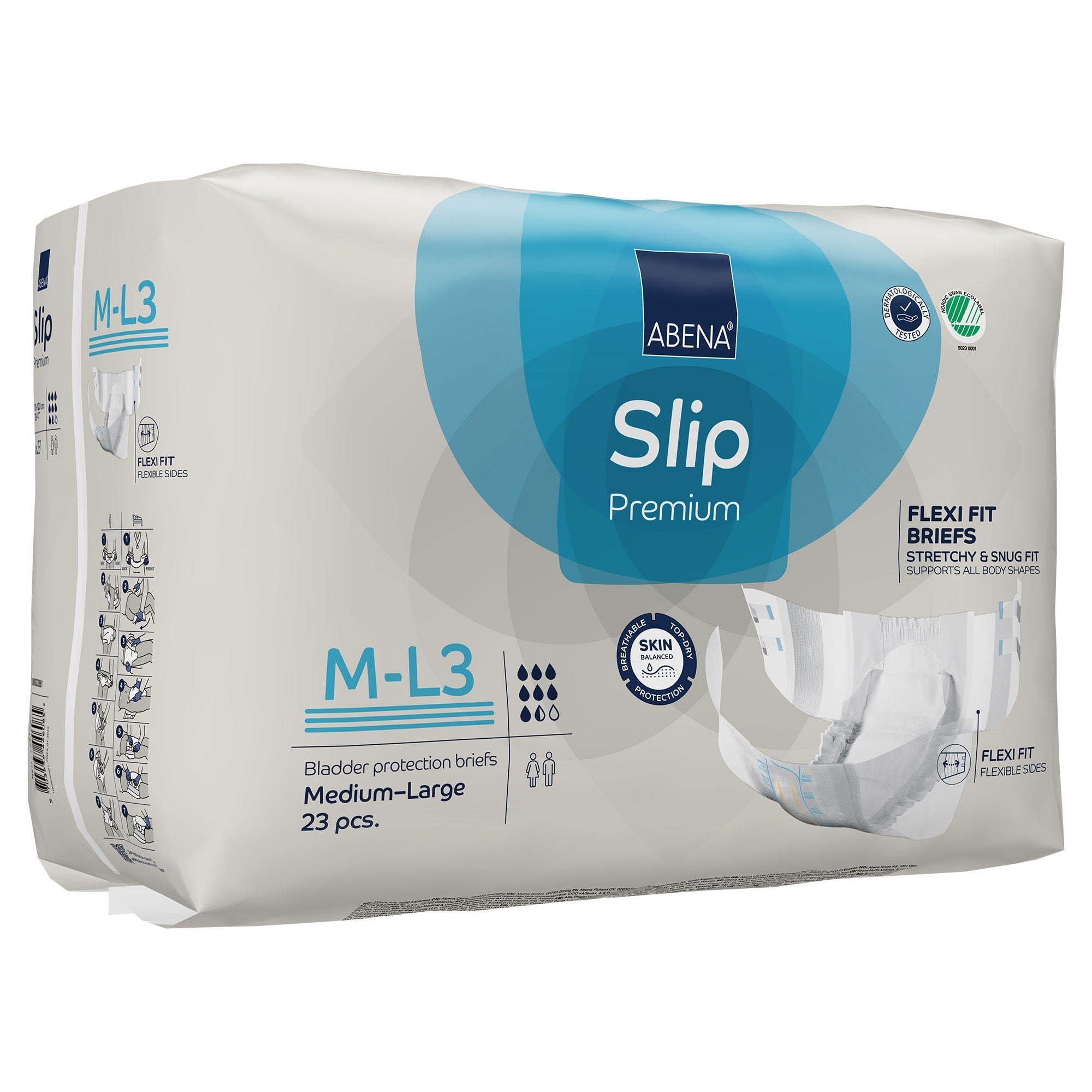 Unisex Adult Incontinence Brief Abena Slip Flexi Fit Medium / Large Disposable Heavy Absorbency, Packaging Type- Case