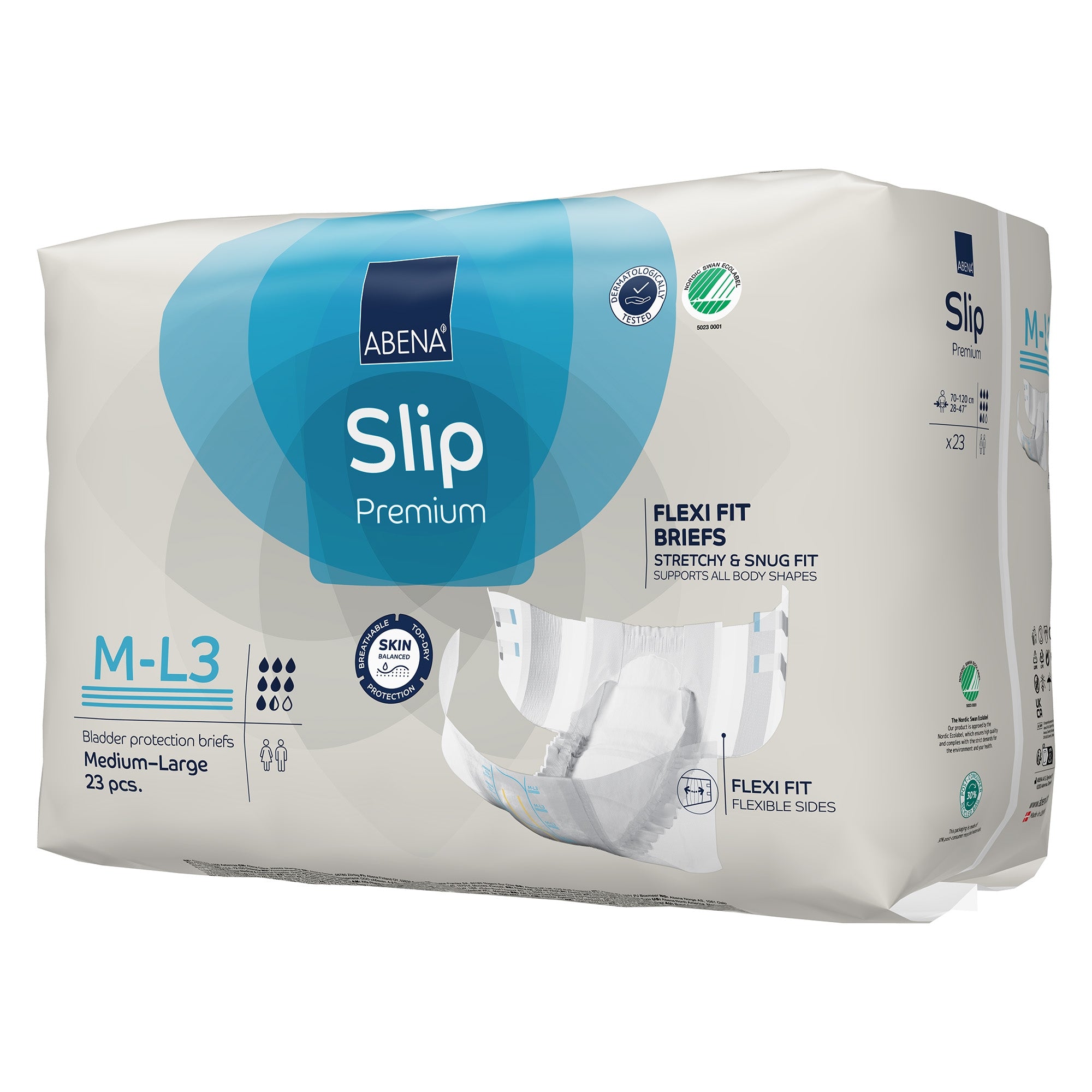 Unisex Adult Incontinence Brief Abena Slip Flexi Fit Medium / Large Disposable Heavy Absorbency, Packaging Type- Case