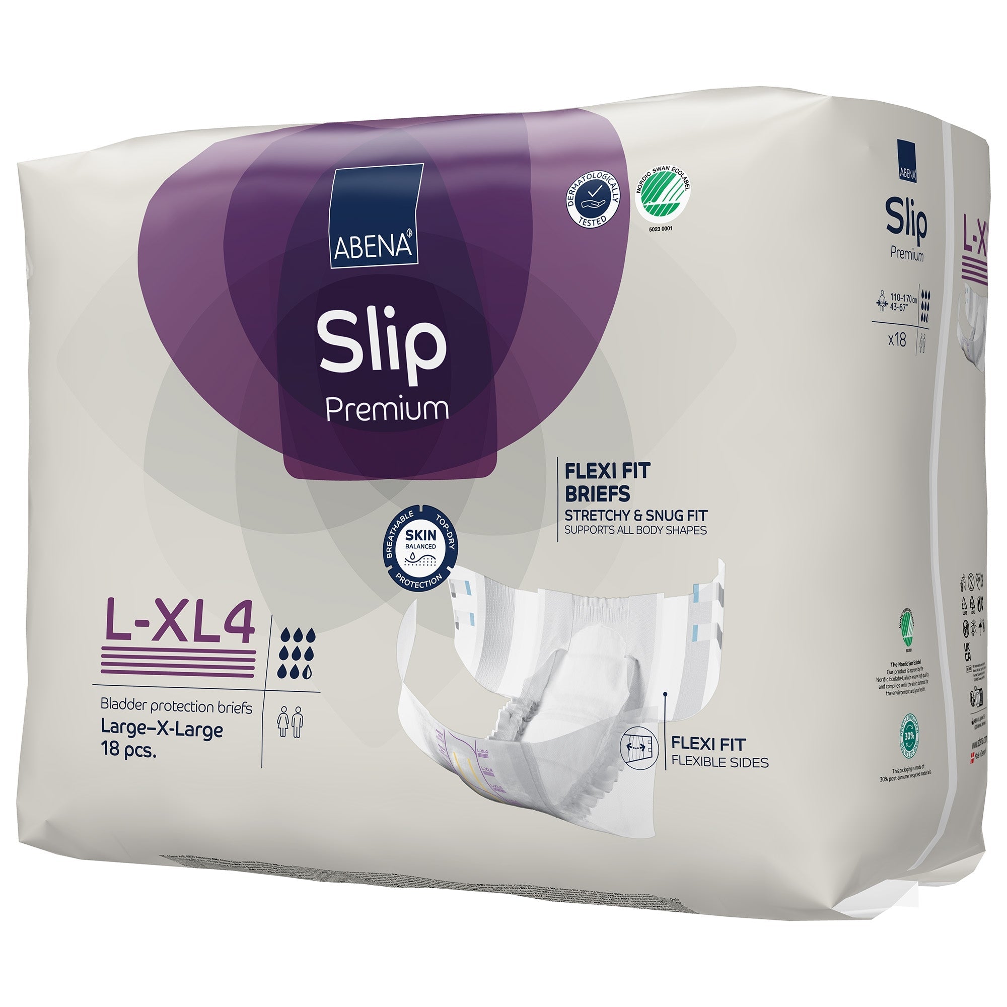 Unisex Adult Incontinence Brief Abena Slip Flexi Fit Large / X-Large Disposable Heavy Absorbency, Packaging Type- Case