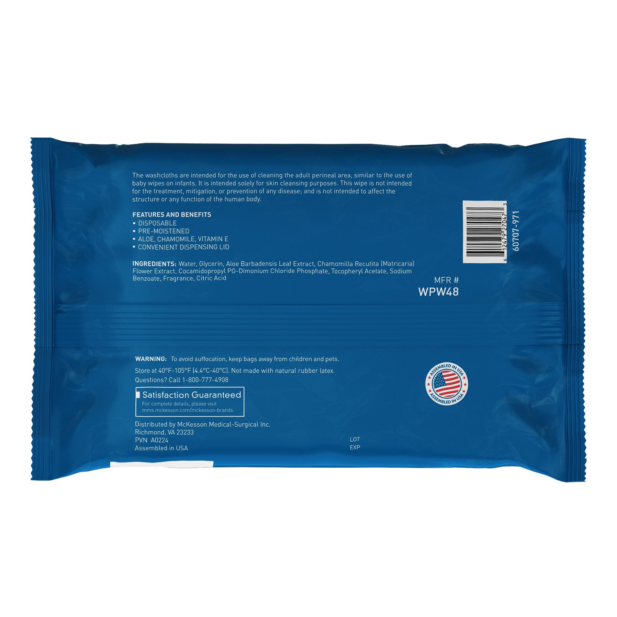 Personal Cleansing Wipe McKesson Soft Pack Scented 96 Count - 6 Packs Per Case