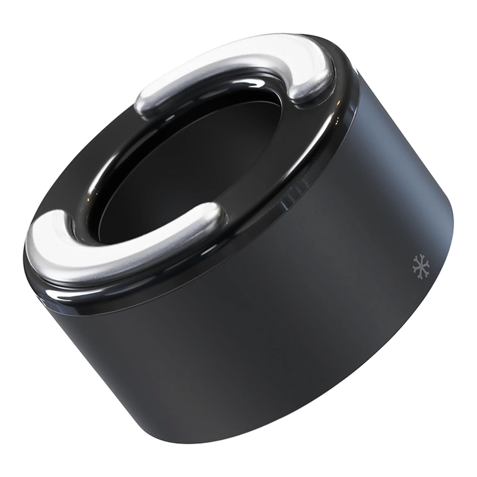 Hand-Held Face Massager & Cleanser Attachment TheraFace Hot and Cold Rings - Black 1 Hot Ring, 1 Cold Ring, Travel Pouch