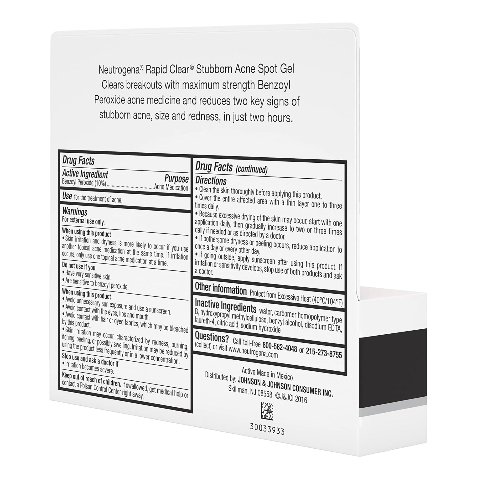 Acne Treatment Neutrogena Rapid Clear 1 oz. Gel,Packaging Type- Each