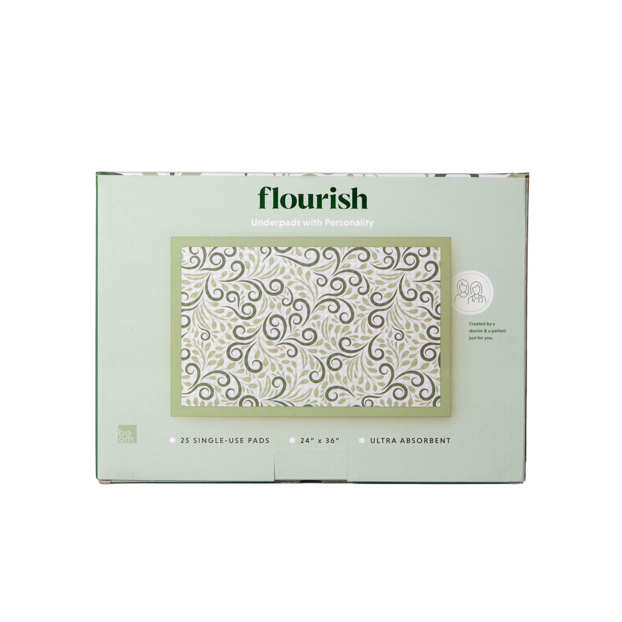 Disposable Underpad Flourish 24 X 36 Inch Fluff Light Absorbency,Packaging Type- Box