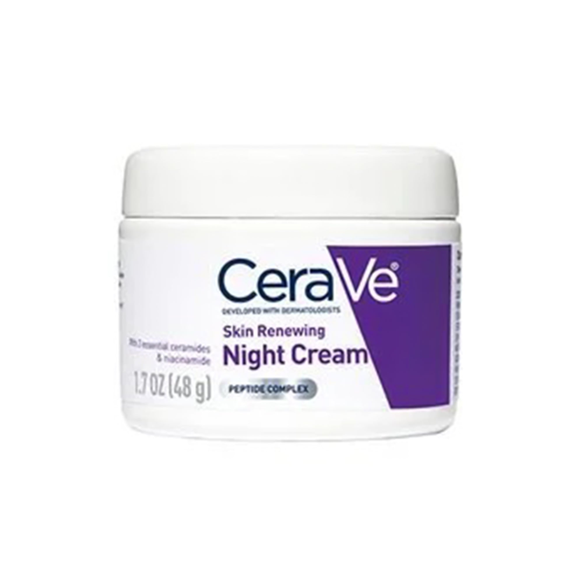 Facial Moisturizer CeraVe Skin Renewing Night Cream 1.7 oz. Jar Unscented Cream,Packaging Type- Each