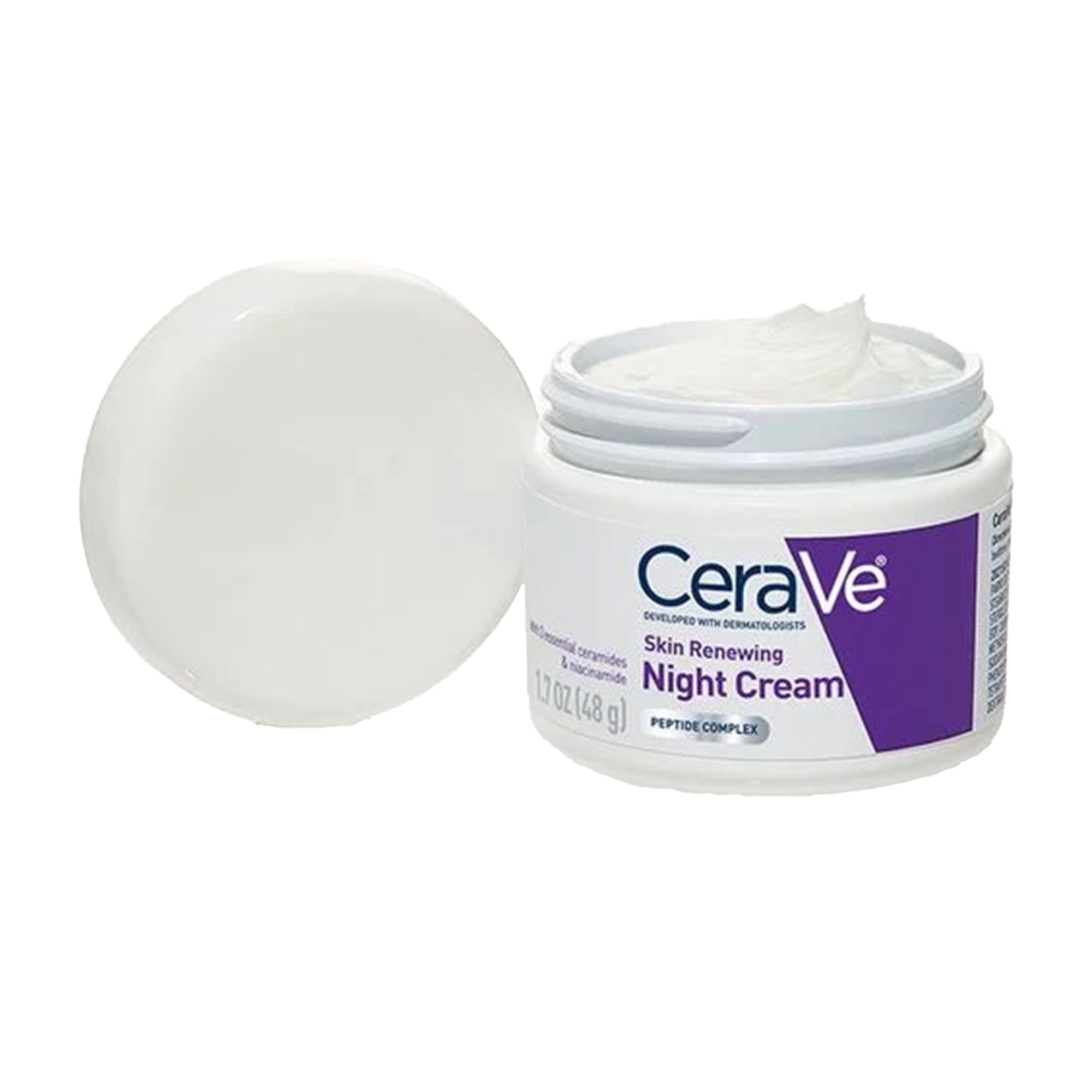 Facial Moisturizer CeraVe Skin Renewing Night Cream 1.7 oz. Jar Unscented Cream,Packaging Type- Each