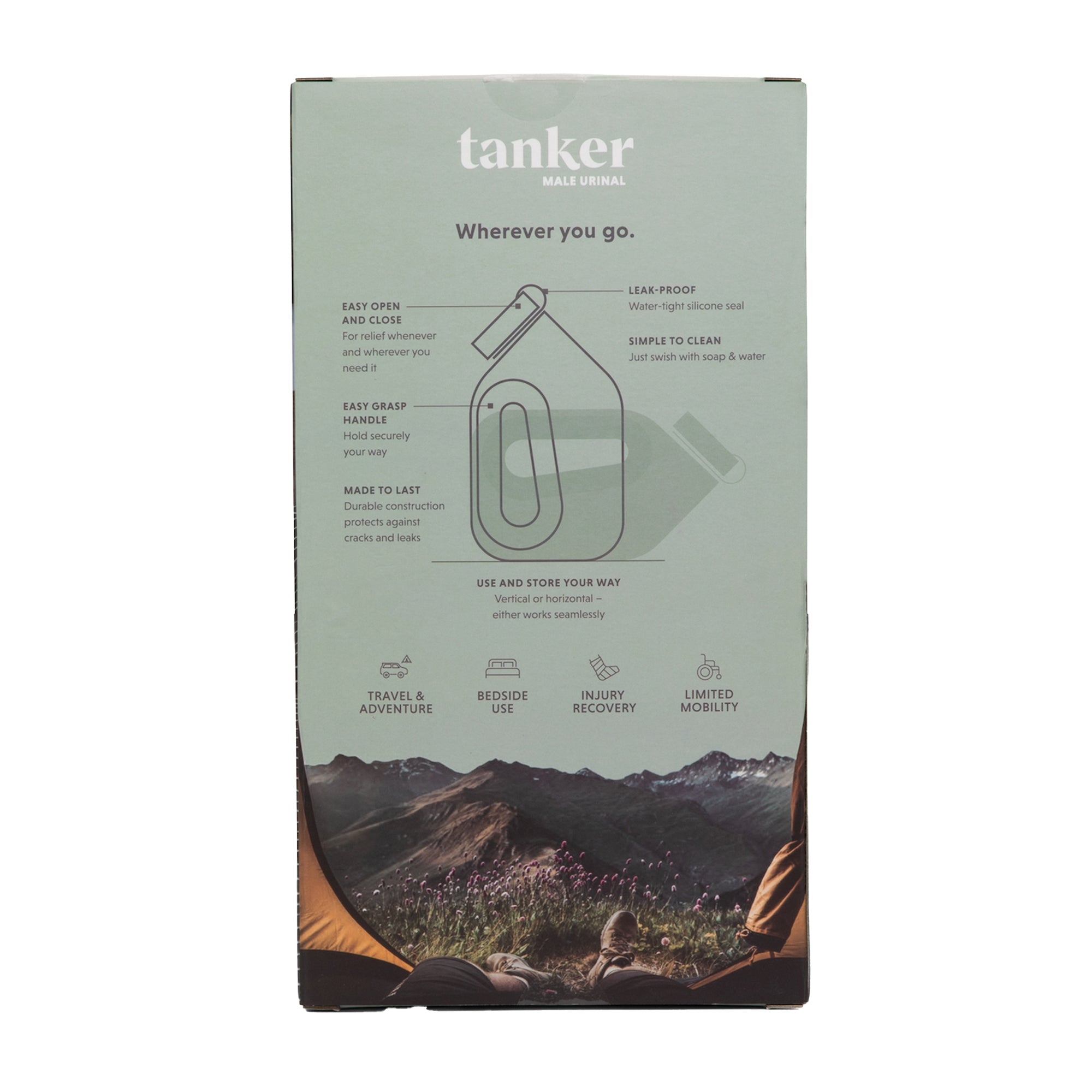 Male Urinal Tanker 44 oz. With Closure Single Patient Use,Packaging Type- Each
