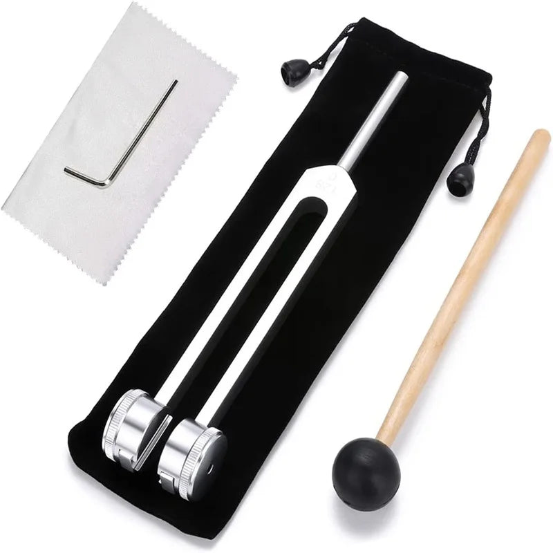 128 Hz Tuning Fork Set Weighted Bio Acoustic Tuning Fork for Healing Chakra,Sound Therapy,Reliever Stress