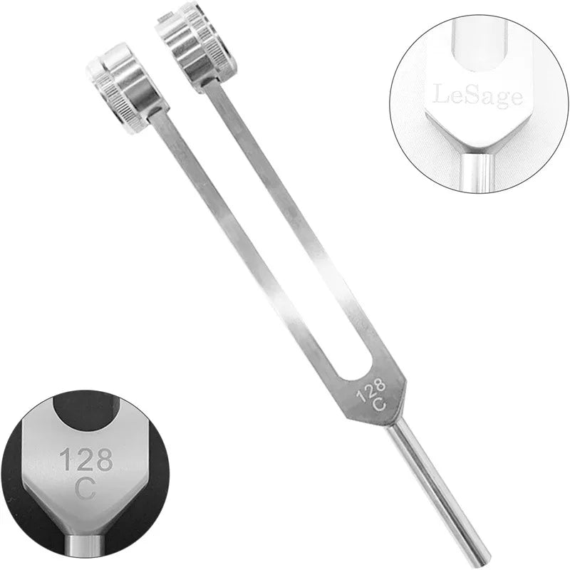 128 Hz Tuning Fork Set Weighted Bio Acoustic Tuning Fork for Healing Chakra,Sound Therapy,Reliever Stress