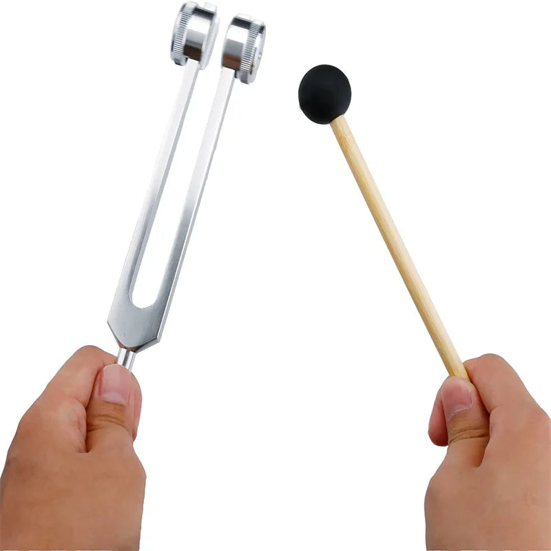 128 Hz Tuning Fork Set Weighted Bio Acoustic Tuning Fork for Healing Chakra,Sound Therapy,Reliever Stress