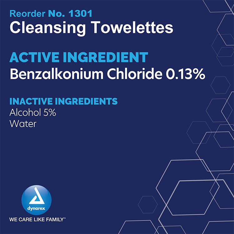 Antiseptic Skin Towelette Dynarex Individual Packet Scented 100 Count