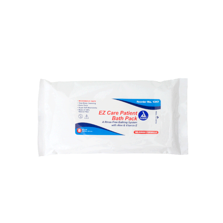 Rinse-Free Bath Wipe Ez Care™ Soft Pack Scented 8 Count