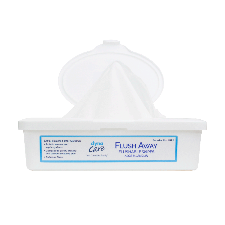 Flushable Personal Wipe Flush Away Adult Tub Scented 60 Count, Packaging Type- Box