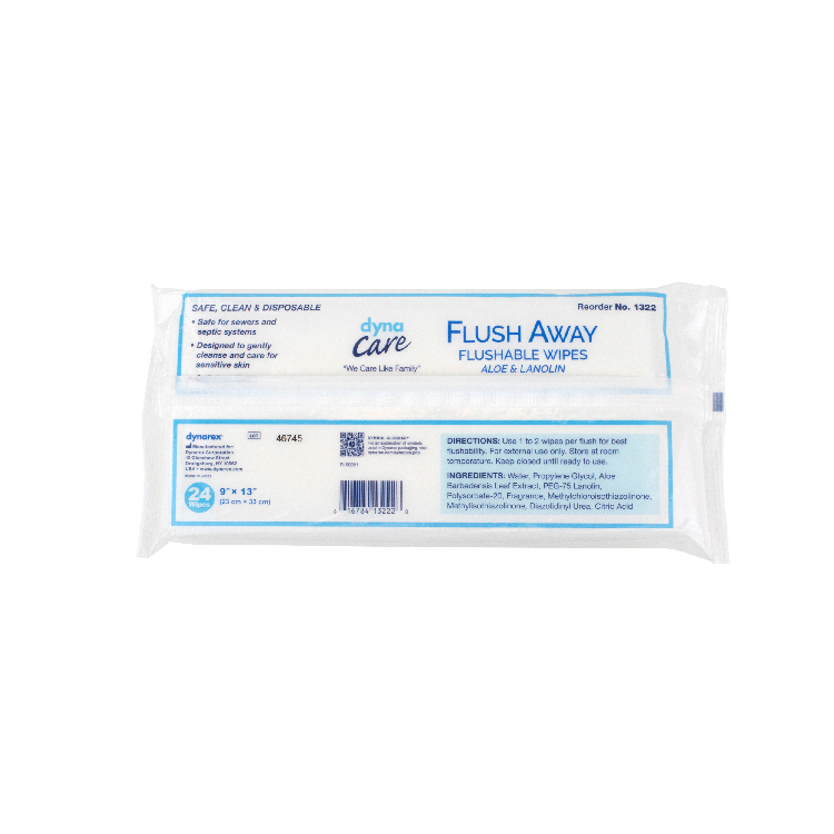 Dynarex Flushable Wipes
