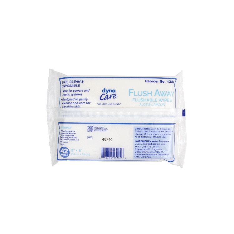 Flushable Personal Wipe Flush Away Junior Soft Pack Scented 12 Count, Packaging Type- Box