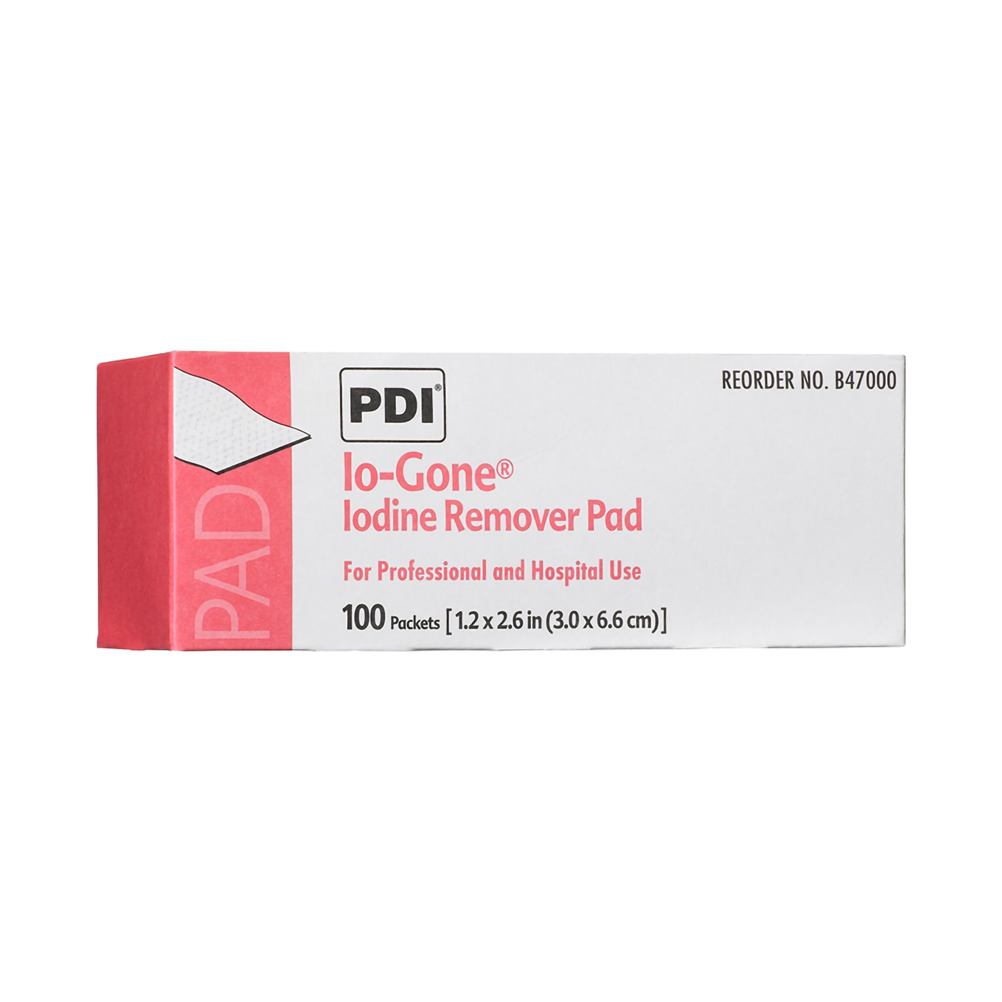 Iodine Removal Prep Pad Io-Gone Individual Packet Alcohol Scent 100 Count,Packaging Type- Box